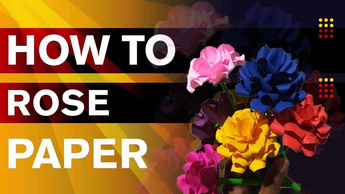 'Video thumbnail for Handmade Paper Rose | How to Make Paper Rose Easy | DIY Paper Roses | Paper Flower DIY'