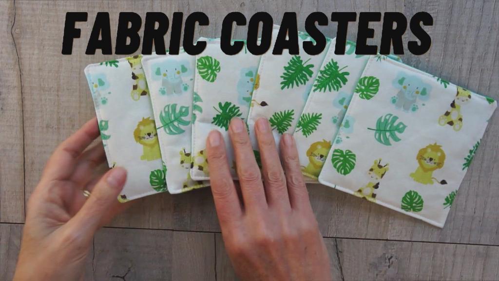 'Video thumbnail for How to Make Fabric Coasters - Scrap busting Project'