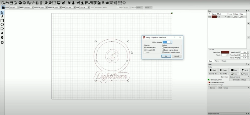 LightBurn Tutorial - UI Walkthrough