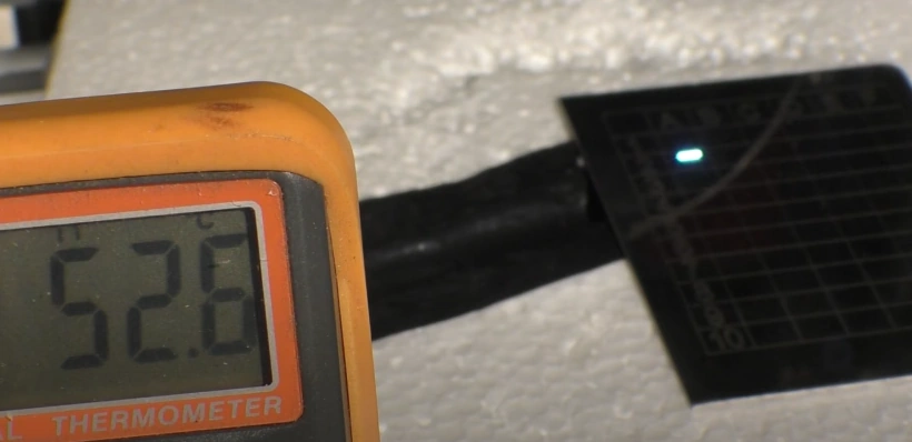 Measuring the temperature of material during the laser marking process