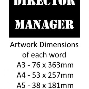 DIRECTOR MANAGER Stencil