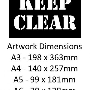 KEEP CLEAR Stencil
