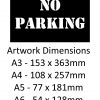 NO PARKING Stencil