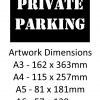PRIVATE PARKING Stencil