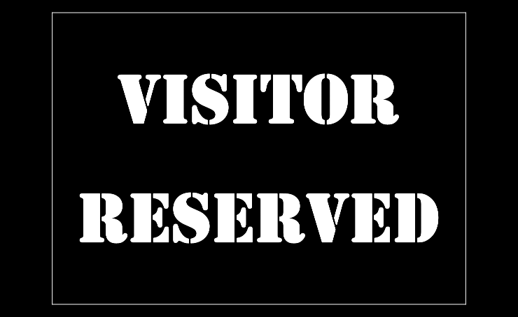 VISITOR - RESERVED Stencil