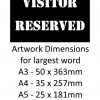 VISITOR - RESERVED Stencil