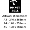 DO NOT ROLL Stencil