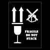 FRAGILE DO NOT STACK / THIS WAY UP combo Stencil