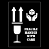 FRAGILE HANDLE WITH CARE / THIS WAY UP combi Stencil