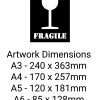 FRAGILE with Logo Stencil