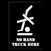 NO HAND TRUCK HERE with logo Stencil