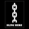 SLING HERE with logo Stencil