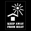 KEEP AWAY FROM HEAT with logo Stencil
