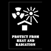 PROTECT FROM HEAT AND RADIATION with logo Stencil