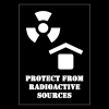 PROTECT FROM RADIOACTIVE SOURCES with logo Stencil