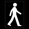 WALKING MAN PEDESTRIAN Stencil