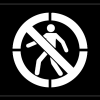 No Pedestrians Stencil