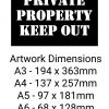 PRIVATE PROPERTY KEEP OUT Stencil