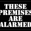 THESE PREMISES ARE ALARMED Stencil