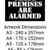 THESE PREMISES ARE ALARMED Stencil
