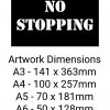 NO STOPPING Stencil