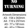 NO TURNING Stencil
