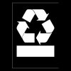 Blank Recycling Stencil - Symbol & Blank area for text