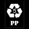Polypropylene Recycling Stencil - Symbol & Text