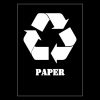 Paper Recycling Stencil - Symbol & Text