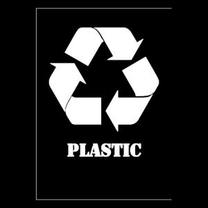 Recycling Symbol - PLASTIC Stencil