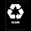 Glass Recycling Stencil - Symbol & Text