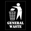 Litter Bin Symbol - GENERAL WASTE Stencil