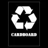 Cardboard Recycling Stencil - Symbol & Text