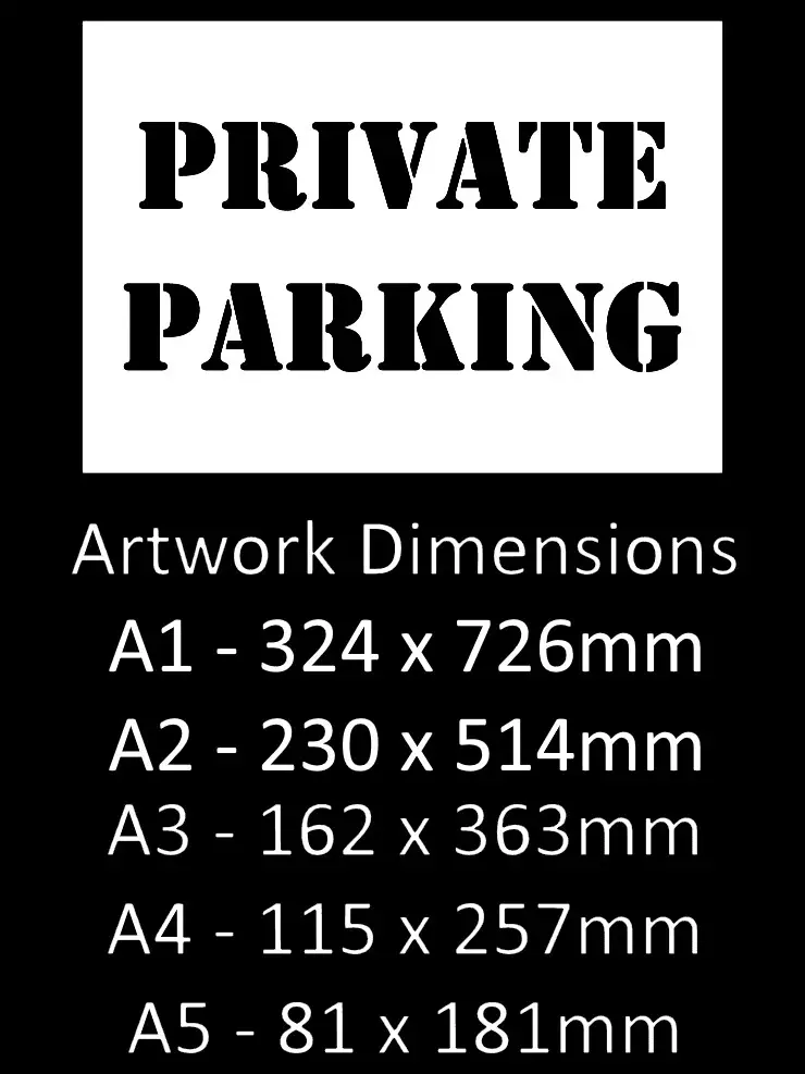 PRIVATE PARKING Vinyl Decal