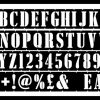 Alphanumeric Stencils - A-Z, 0-9, EAI, ?-+!@%£& plus spacer