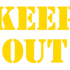 KEEP OUT Vinyl Decal Yellow