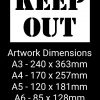 KEEP OUT Vinyl Decal