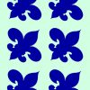 Fleur-de-Lys Window Safety Vinyl Decal Blue