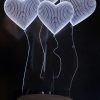 Valentines Gift: Four Heart Balloons