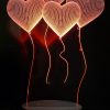 Valentines Gift: Four Heart Balloons