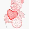 Valentines Gift: 3D Teddy Bear with a Heart